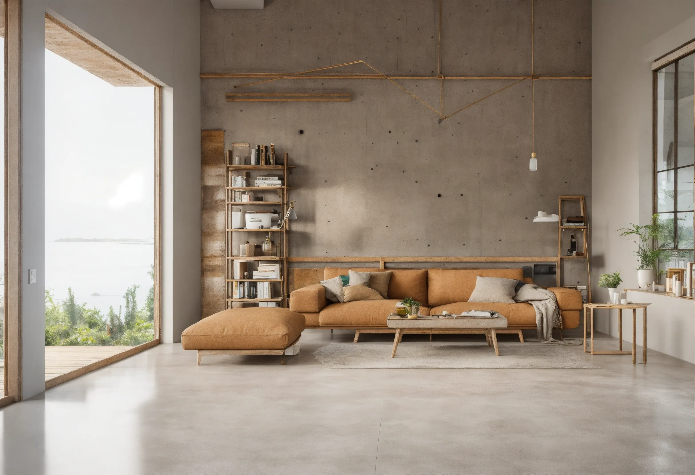 Designlamp van natuurlijke materialen