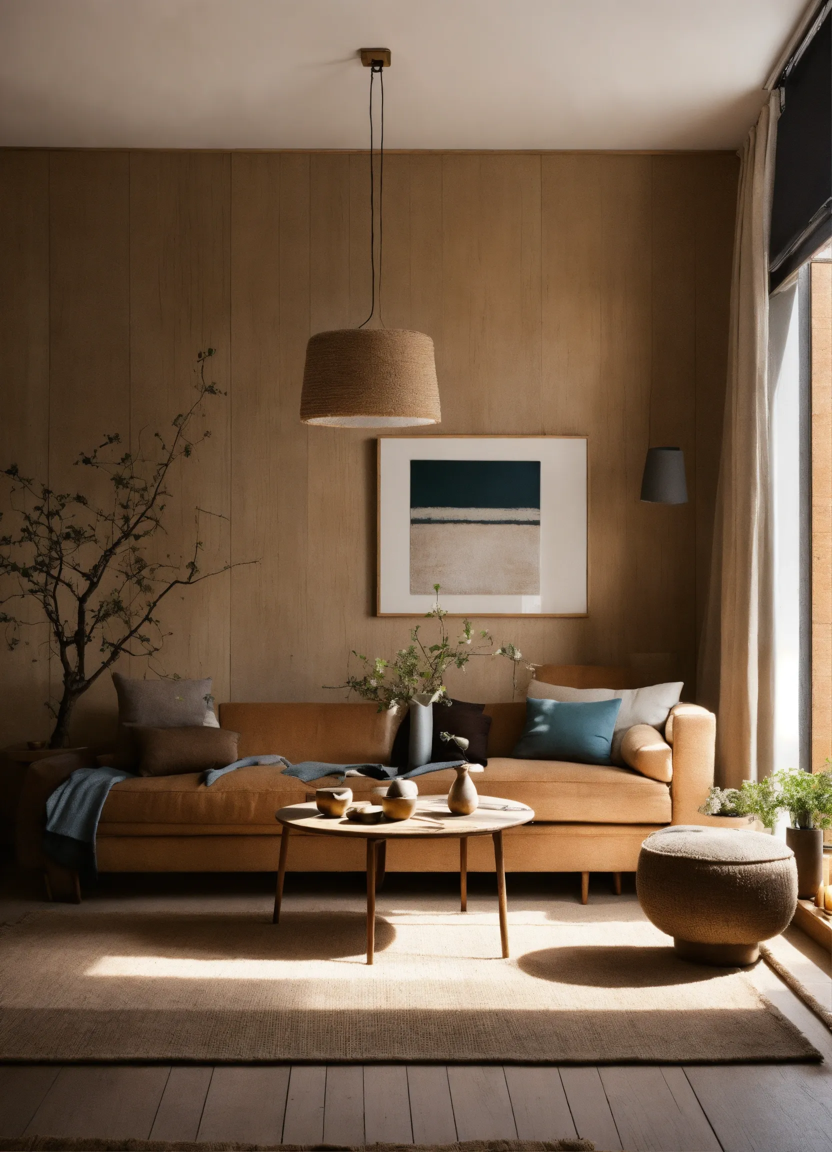 Functionele woonkamer met minimalistische opslag